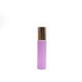 perfume lip oil serum 5ml 10ml frosted clear white glass roll on bottle with metal roller and plastic screw cap Roller-133B